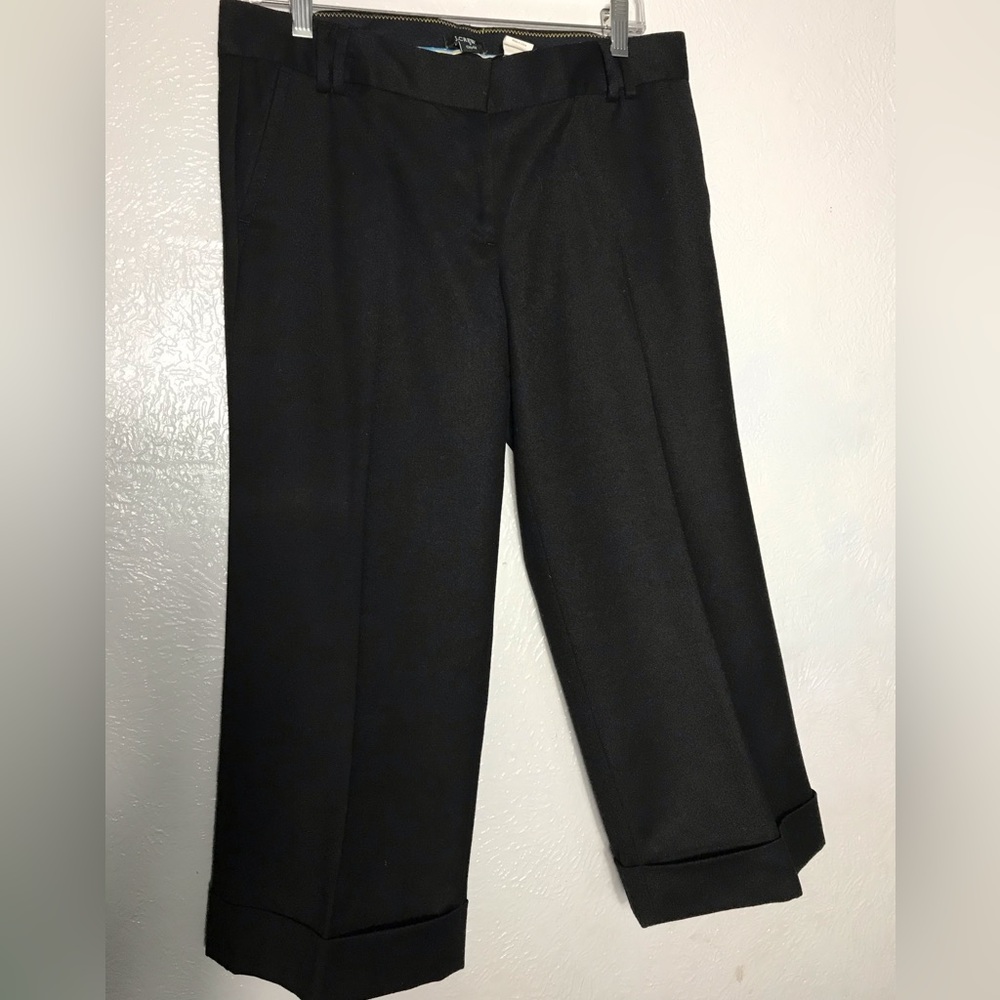 J. Crew black crop cuffed wool pant 6 - Picture 2 of 9